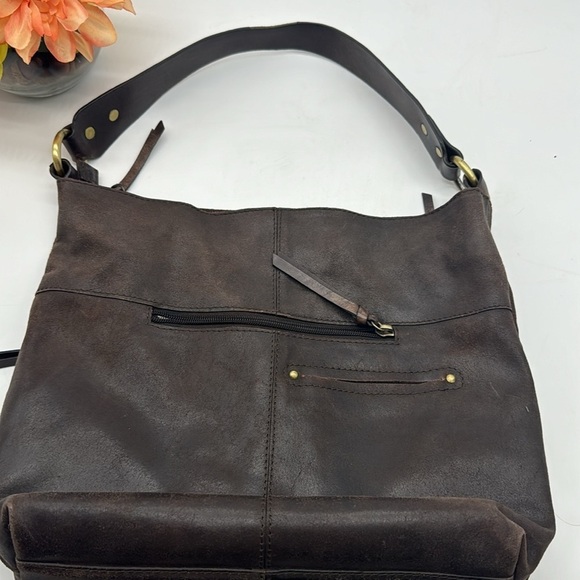 Nino Bossi Brown Leather Shoulder Bag BRN6231B - Picture 3 of 15